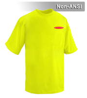 Safety Shirt: Hi Vis Shirt: Lime Birdseye Knit: Non-ANSI
